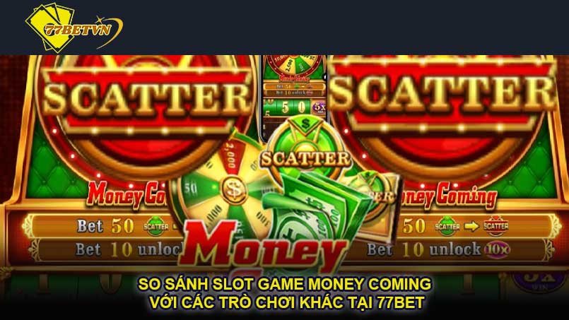 So sánh Slot Game Money Coming với các trò chơi khác tại 77bet